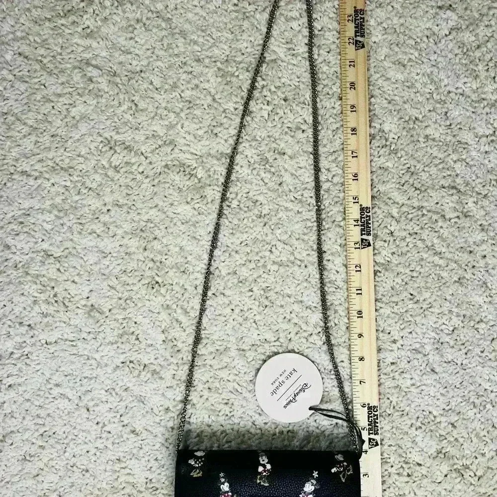 KATE SPADE DISNEY PARKS MINNIE MOUSE LEATHER WALLET CROSSBODY BAG NWT
